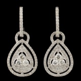 14K Gold 1.28ctw Diamond Earrings