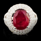 14K Gold 5.57ct Ruby & 1.49ctw Diamond Ring