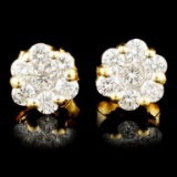 18K Gold 0.47ctw Diamond Earrings