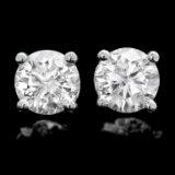 14k White Gold 1.22ct Diamond Earrings