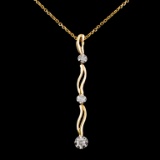 14K Gold 0.25ctw Diamond Pendant