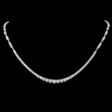 ^18k White Gold 6.00ct Diamond Necklace