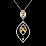 18K Gold 1.27ctw Diamond Pendant