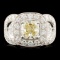 18K Gold 3.43ctw Diamond Ring
