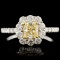18K Gold 1.18ctw Fancy Diamond Ring