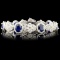 18K Gold 13.28ct Sapphire & 5.60ctw Diamond Bracel