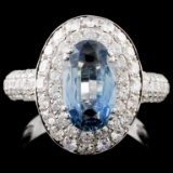 18K Gold 2.48ct Sapphire & 1.68ct Diamond Ring
