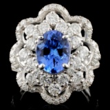 18K White Gold 1.77ct Tanzanite & 1.91ct Diamond R