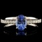 14K Gold 1.12ct Sapphire & 0.21ctw Diamond Ring