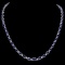 14k Gold 30.00ct Sapphire & 1.00ct Diam Necklace