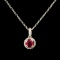 14K Gold 0.51ct Ruby & 0.18ctw Diamond Pendant