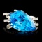 18K Gold 5.00ctw Topaz & 0.37ctw Diamond Ring