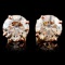 14K Rose Gold 4.06ctw Stud Diamond Earrings