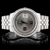 Rolex SS DateJust 36MM Diamond Wristwatch