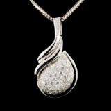 14K Gold 1.12ctw Diamond Pendant