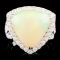 18K Gold 6.63ct Opal & 1.22ctw Diamond Ring