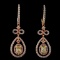 18K Rose Gold 1.48ctw Fancy Color Diamond Earrings