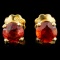 14K Gold 0.54ct Garnet Earrings