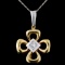 18K Two Tone Gold 0.30ct Diamond Pendant