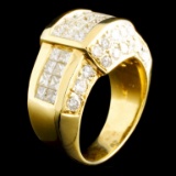 18K Gold 3.11ctw Diamond Ring