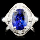 18K Gold 3.62ct Tanzanite & 0.58ctw Diamond Ring