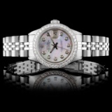 Rolex SS DateJust Ladies Diamond Wristwatch