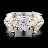 18K TT Gold 1.36ctw Diamond Ring