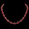 14k Gold 54.00ct Ruby & 2.00ct Diamond Necklace