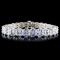 14K Gold 12.00ctw Tanzanite & 2.45ctw Diamond Brac