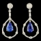 18K Gold 6.53ct Sapphire & 1.79ctw Diamond Earring