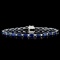 14K Gold 14.00ct Sapphire & 0.85ctw Diamond Bracel