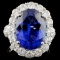 18K White Gold 8.16ct Tanzanite & 2.63ct Diamond R