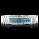 18K Gold 7.27ctw Men's Diamond Bracelet