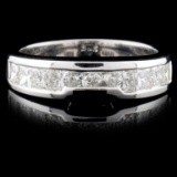 18K White Gold 0.71ctw Diamond Ring