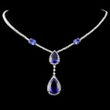 18K White Gold 15.42ct Tanzanite & 3.76ctw Diamond