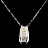 14K Gold 0.73ctw Diamond Pendant