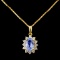 18K Gold 1.21ct Tanzanite & 0.21ctw Diamond Pendan