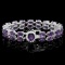 14k Gold 45.00ct Amethyst & 0.50ct Diamond Bracel