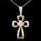 18K TT Gold 0.47ctw Diamond Pendant