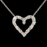 14K Gold 0.76ctw Diamond Pendant