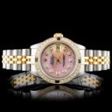 Rolex YG/SS DateJust Diamond Ladies Wristwa