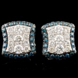 14K Gold 1.48ctw Diamond Earrings