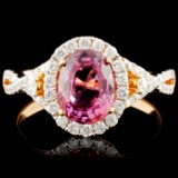 14K Gold 1.90ct Spinel & 0.42ctw Diamond Ring