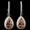 14K Gold 2.48ctw Fancy Diamond Earrings