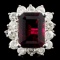 14K Gold 4.5ct Tourmaline & 1.85ctw Diamond Ring