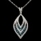 14K White Gold 1.16ctw Diamond Pendant