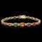 14k Gold 15.00ct Sapphire & 0.70ct Diamond Bracel