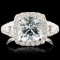 14K Gold 2.05ct Aquamarine & 0.75ctw Diamond Ring