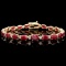 14k Gold 15.00ct Ruby & 0.50ct Diamond Bracelet