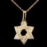 14K Gold 0.59ctw Diamond Pendant